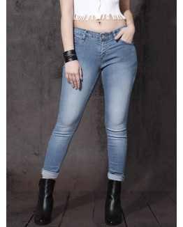 Women Skinny Fit Crop Jeans