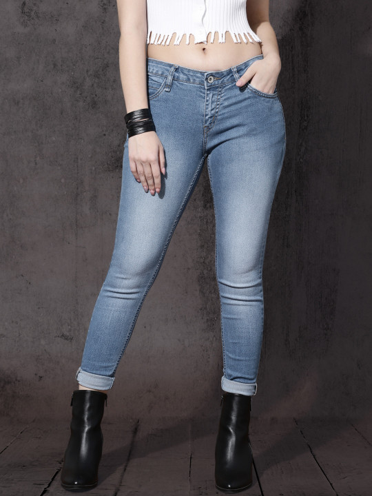 Women Skinny Fit Crop Jeans